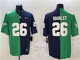 Men's Philadelphia Eagles #26 Saquon Barkley Green & Navy Split Vapor Untouchable Limited Stitched Jersey Dzhi,baseball caps,new era cap wholesale,wholesale hats